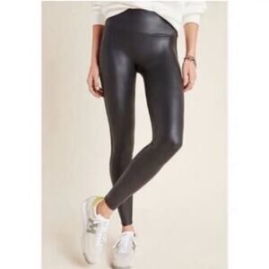 Spanx Faux Leather Black Leggings size M